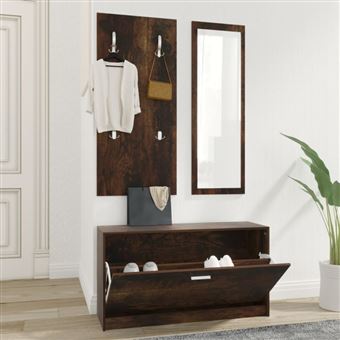 vidaXL Schoenenkastset 3-in-1 bewerkt hout sonoma eikenkleurig342574 - 1