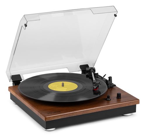 Audizio Rp112Al Platine Vinyle Bluetooth In & Out - Couleur Chêne, Haut-Parleurs Stéréo Intégrés