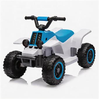 Quad Électrique Enfant 6V, Voiture Électrique pour Enfants avec LED Et Musique, 1,8 km/h avec Klaxon,ATV pour Enfants 3+ Ans,Bleu - 1
