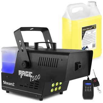 BeamZ RAGE1500LED Machine à fumée avec 5 litres de liquide - idéal pour animer vos soirées - 1
