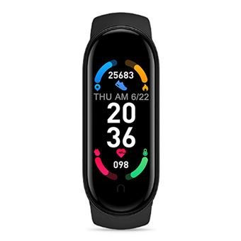 Bracelet Connecté Sportif: Suivi Cardiaque Sommeil Rappel Sédentarité Charge Magnétique Noir YONIS - 1