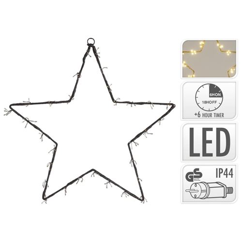 Ambiance Étoile lumineuse de Noël avec 120 LED 40 cm