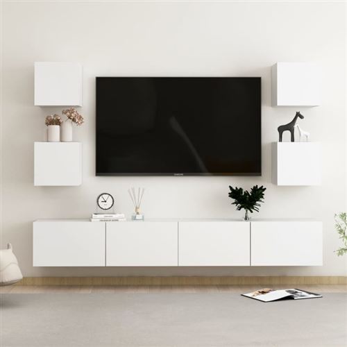 Vidaxl Blanc Meuble Tv 6 Pcs - Image 2