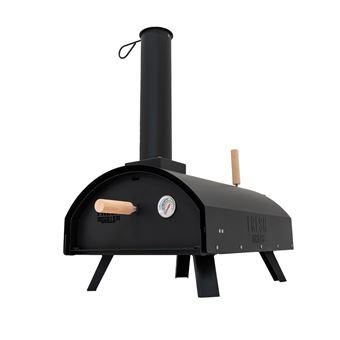 Four d'Extérieur Classique Pizza ⌀ 30cm Noir Portable Feu de Bois Charbon BBQ - 1