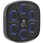 Machine de boxe musicale murale avec lumières - 9 vitesses, modes, Bluetooth - gants - noir