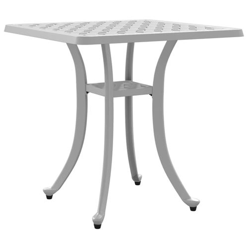 Vidaxl Blanc Table De Jardin Aluminium Coulé 53X53x53cm Extérieur 4002821 - Image 2