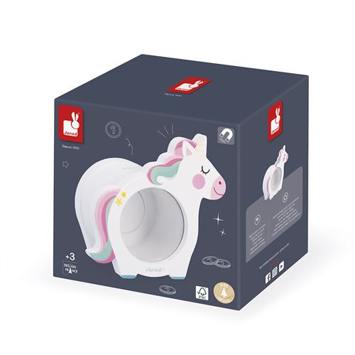 Tirelire en bois Licorne - Image 2