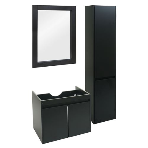Ensemble de salle de bain MENDLER HWC-L86 noir