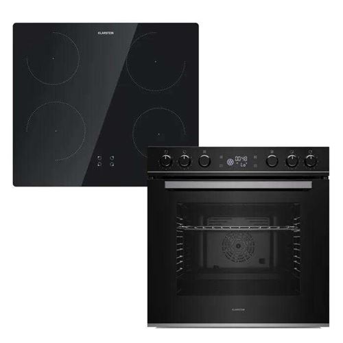 Four encastrable KLARSTEIN 72 L Noir - Nettoyage manuel - Chaleur tournante - Grill