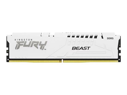Kingston FURY Beast - DDR5 - module - 32 GB - DIMM 288-PIN - 6000 MHz / PC5-48000 - CL30 - 1.4 V - niet-gebufferd - on-die ECC - wit