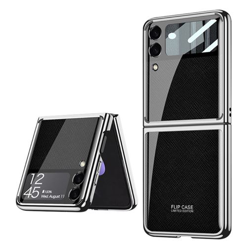 Coque en TPU ultra-mince Texture argentée/croisée pour votre Samsung Galaxy Z Flip3 5G