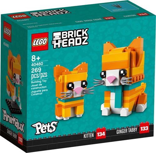 LEGO® BrickHeadz™ 40480 Le chat roux tigré