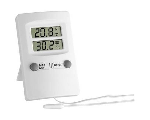Thermom&egrave;tre digital d'int&eacute;rieur et d'ext&eacute;rieur 30.1009 - blanc