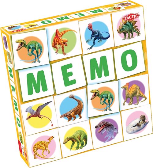 Tactic m&eacute;moire Dino Memo carton 22 x 22 cm 54-part