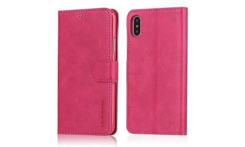 Etui portefeuille pour iPhone-X coloris fushia gamme LC.IMEEKE