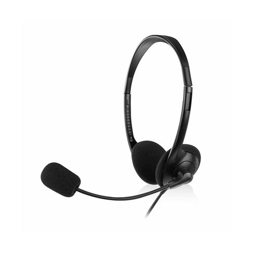 Ewent EW3563 écouteur/casque Avec fil Arceau Appels/Musique Noir