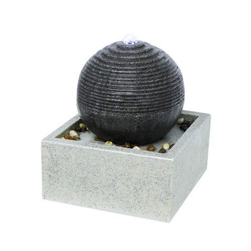 Zen Light - Fontaine d'intérieur boule éclairage LED blanc Bonny