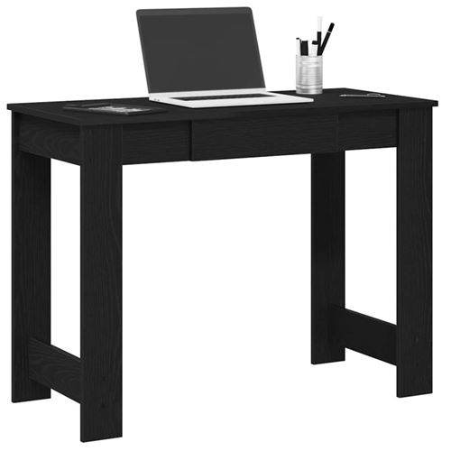 Bureau noir 100x45x75 cm bois d ingénierie