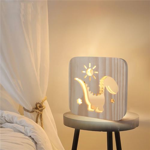 Creative Craft Décoration Lampe en bois Led Lumière Veilleuse Lampe de table wedazano447