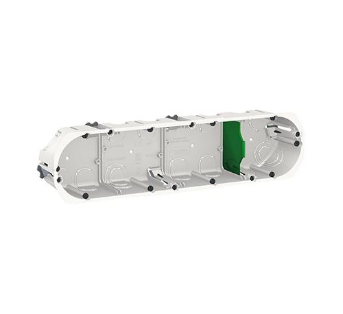 Boîte d'encastrement Multifix - 4 postes - Profondeur 50mm - Blanc