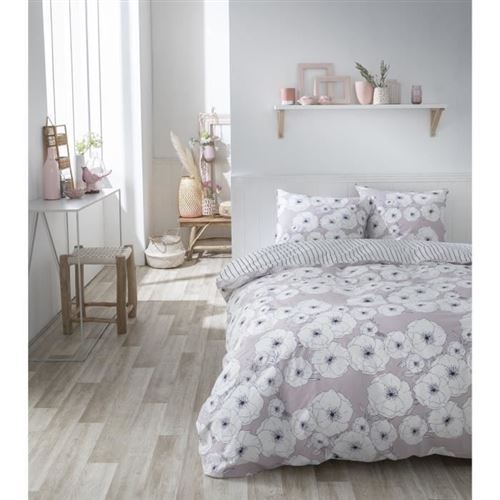 TODAY Parure de couette Sunshine 1.41 - 100% Coton - 240 x 260 cm - Rose et blanc
