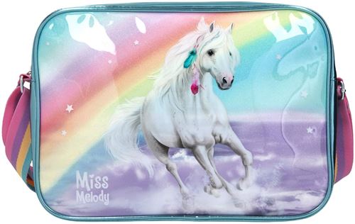 Miss Melody sac à bandoulière Regenboog34 cm polyester turquoise