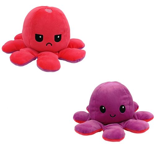 Poupée Octopu Double face Flip Octopu Peluche Chirdren Enfants Cadeaux créatifs de Noël G - Multicolore