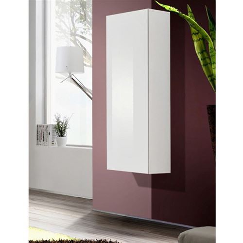 Rangement colonne - Fly - 40 cm x 126 cm x 29 cm - Blanc