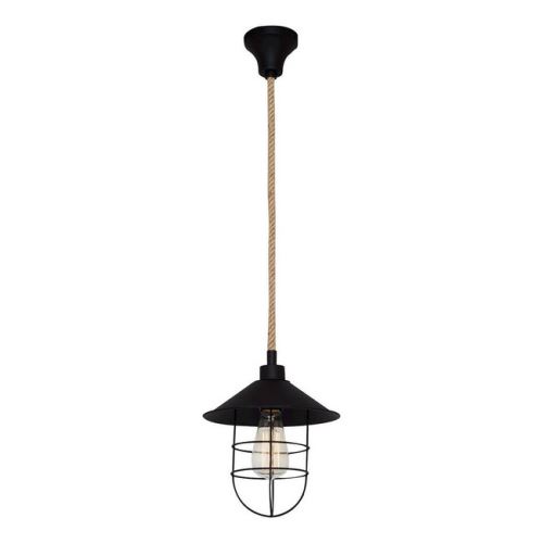 HOMEMANIA Lampe à Suspension Lelly Chandelier - de Plafond - Noir en Métal, 22 x 22 x 120 cm, 1 x E27, 40W
