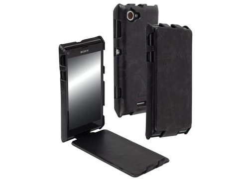 Krusell Tumba Slimcover - Beschermhoes voor mobiele telefoon - zwart - voor Sony XPERIA L
