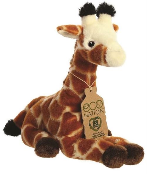 Aurora peluche Eco Nation girafe 21,5 cm en peluche marron
