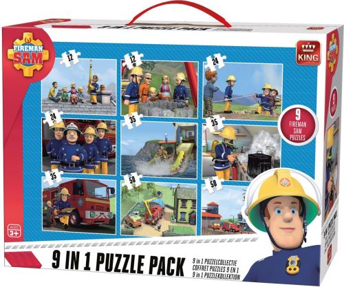 King Jigsaw 9-en-1 Fireman Sam 12-50 pièces