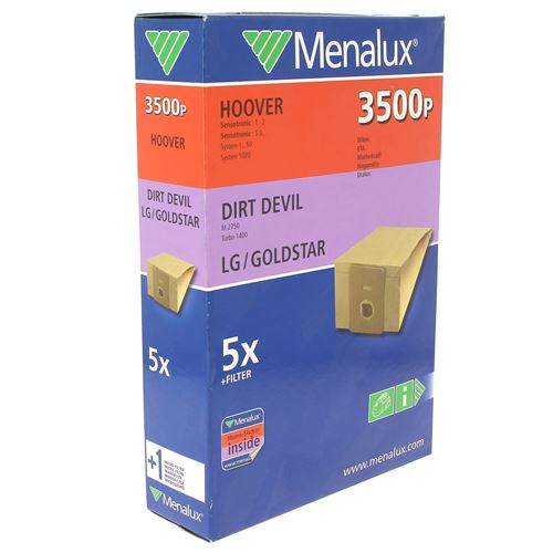 Sacs aspirateur par 5 pour Aspirateur Hoover, Aspirateur Dirt devil