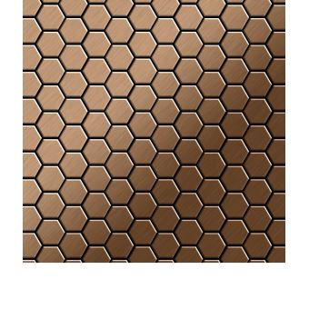 Mosaique Metal Massif Carrelage Titane Brosse Amber Cuivre