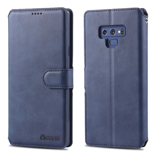 Etui en PU avec support bleu pour votre Samsung Galaxy Note9 N960