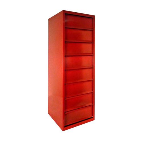 Pierre Henry - Meuble bureau clapet métal Rouge