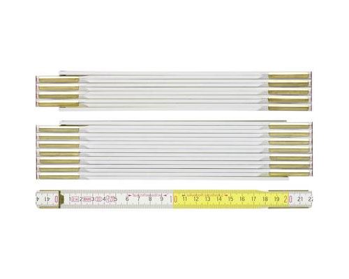 BMI 984914300WG Mètre Pliant, Blanc/jaune, 3,3 mm