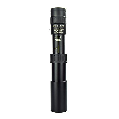 Monoculaires 4K 10-300X40mm Super Telephoto Zoom Portable Sans trépied-noir