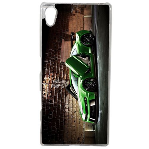 Coque Tuning Voiture Verte Brique Compatible Sony Xperia Z5 Transparent
