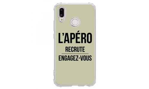 Coque souple pour Huawei P20 Lite avec impression Motifs l'apéro recrute vert