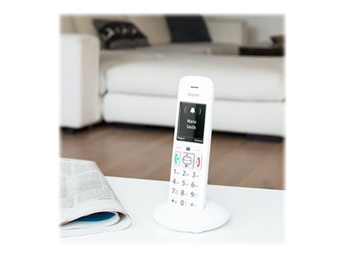 Gigaset E370A - Téléphone sans fil - système de répondeur avec ID d'appelant - DECTGAP - blanc