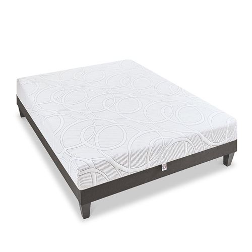 Ensemble matelas et sommier Eupraxie - Blanc - 140 x 200 cm