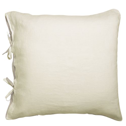 Taie d'oreiller Stonewashed Zephyr craie 80 x 80 cm Vivaraise