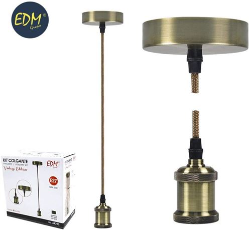 Kit colgante VINTAGE bronce E27 EDM 44391