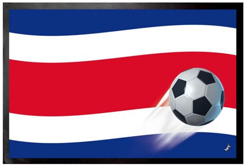 Football Paillasson Essuie-Pieds - Drapeau Du Costa Rica (40x60 cm)