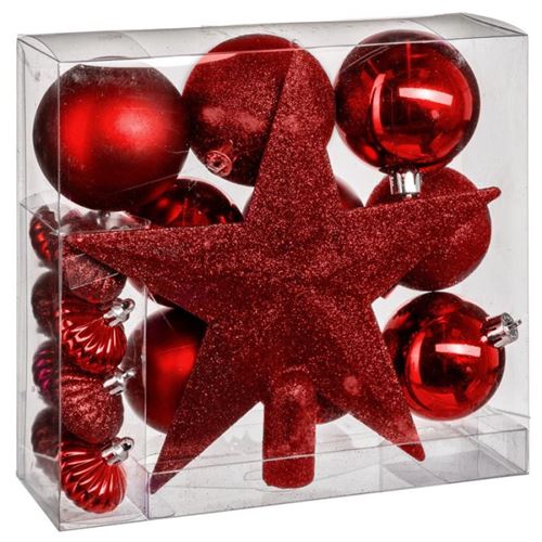 Kit boules de Noël - Rouge