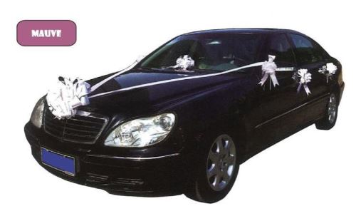 Kit mauve de décoration voiture de mariage