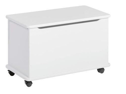 Hoppe Kids Boîte à Jouets sur roulettes avec Fermeture en Douceur, MDF, Bois, Blanc, 73 x 39 x 45 cm