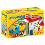 Playmobil 1.2.3 70184 Ouvrier avec camion et garage