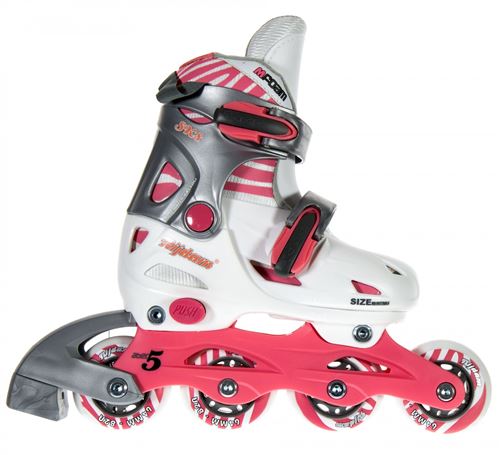 NIJDAM Patins à roues alignées JUNIOR DUR BOOT ROSE / GRIS